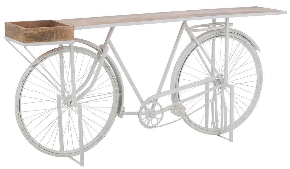 Table console vélo bois de manguier Selena L 185 cm - Photo n°1