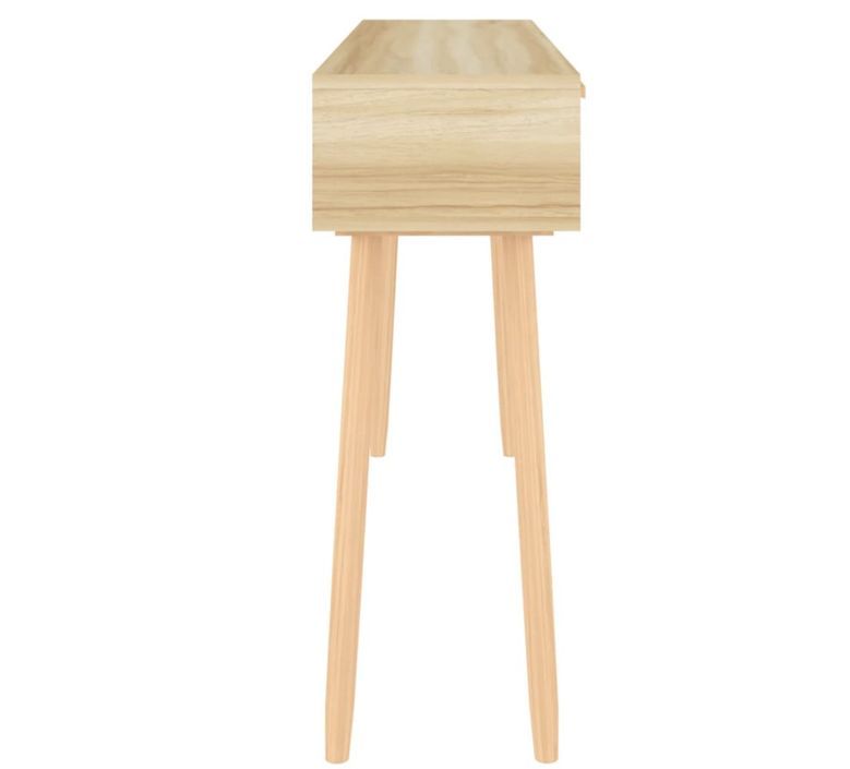 Table console en bois 3 tiroirs en Rotin naturel 105 cm - Modèle Kaliga - Photo n°7