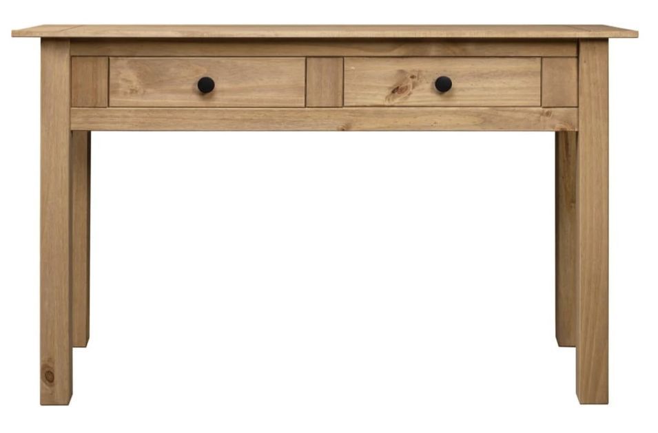 Table console en bois de pin massif Autika 110 cm – Élégance rustique et polyvalence - Photo n°8