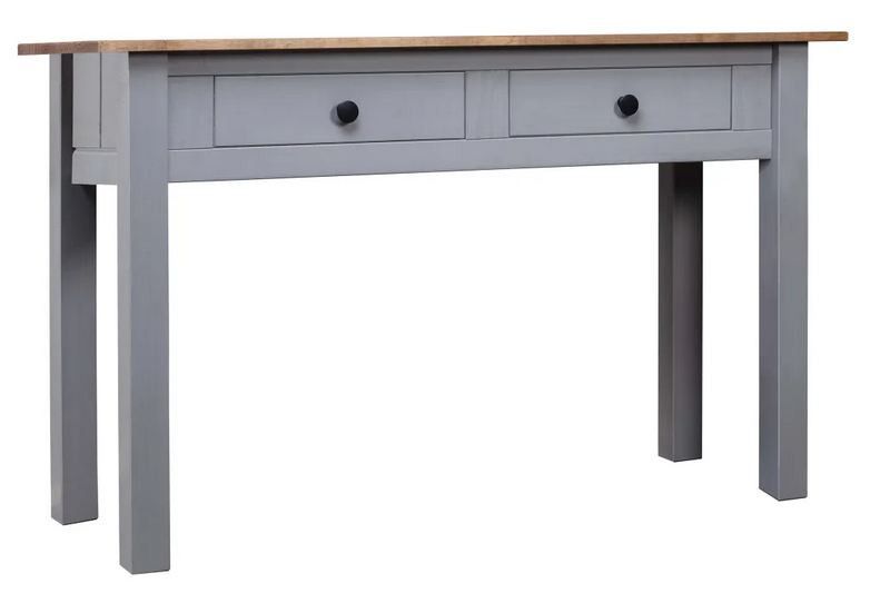 Table console en bois de pin massif Autika 110 cm – Élégance rustique et polyvalence - Photo n°1