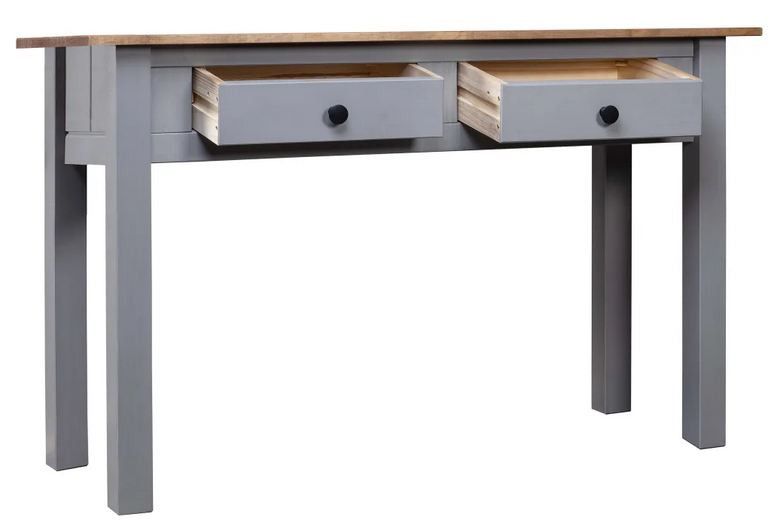 Table console en bois de pin massif Autika 110 cm – Élégance rustique et polyvalence - Photo n°3