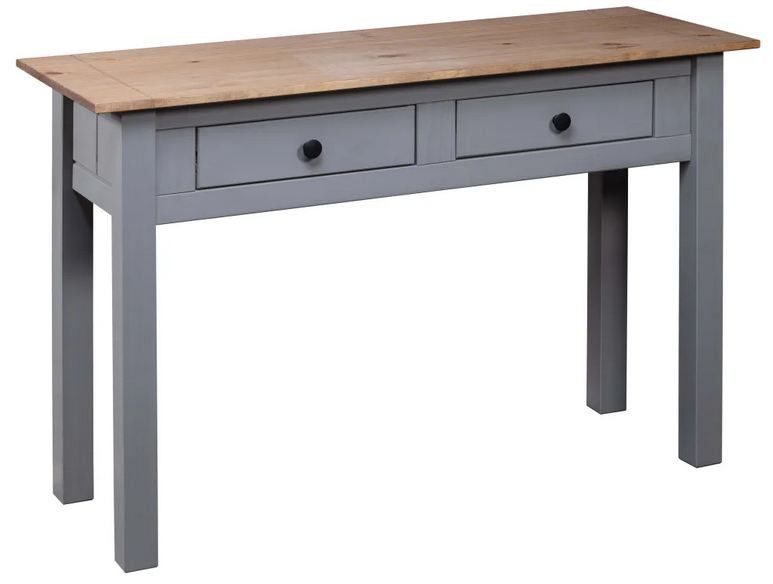 Table console en bois de pin massif Autika 110 cm – Élégance rustique et polyvalence - Photo n°4