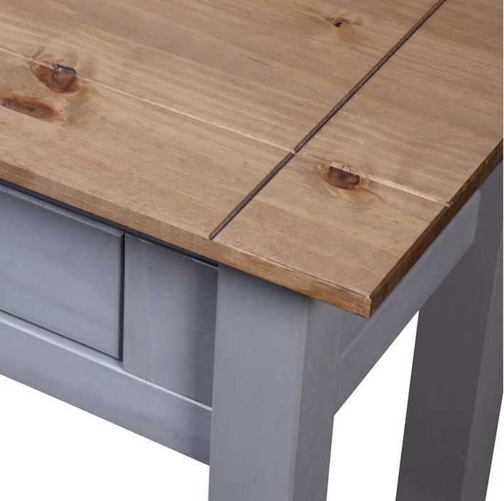 Table console en bois de pin massif Autika 110 cm – Élégance rustique et polyvalence - Photo n°5