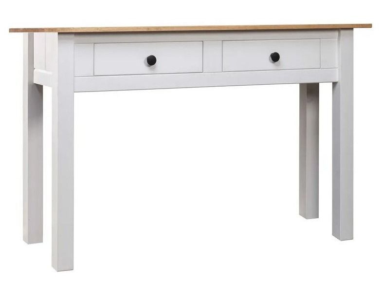 Table console en bois de pin massif Autika 110 cm – Élégance rustique et polyvalence - Photo n°1