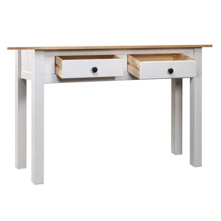 Table console en bois de pin massif Autika 110 cm – Élégance rustique et polyvalence - Photo n°2