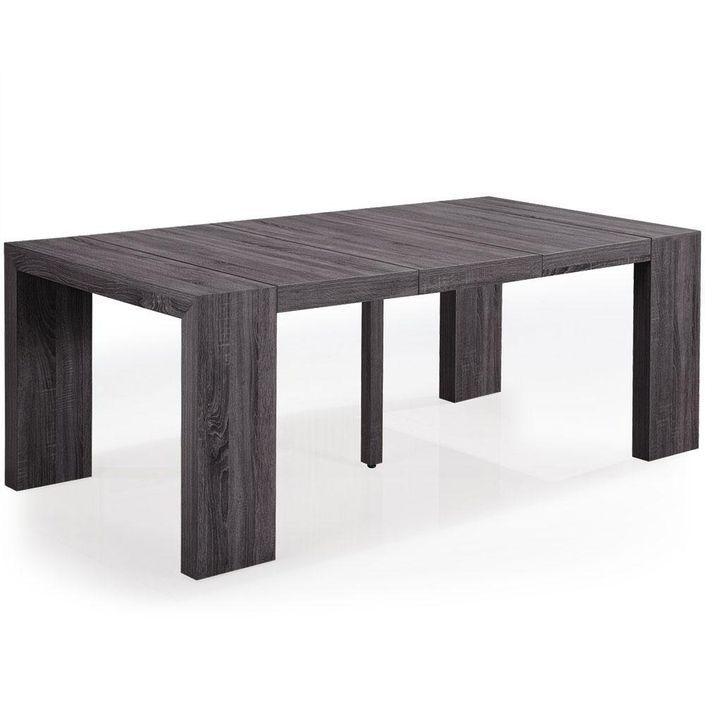 Table console extensible bois vintage 50 à 200 cm - 10 personnes - Photo n°2