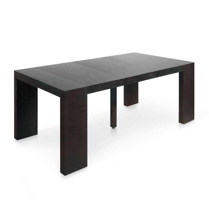 Table console extensible bois wengé 50 à 200 cm - 10 personnes - Photo n°2