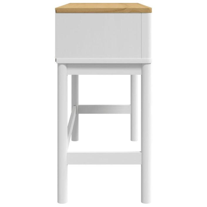 Table console FLORO blanc 89,5x36,5x73 cm bois de pin massif - Photo n°6