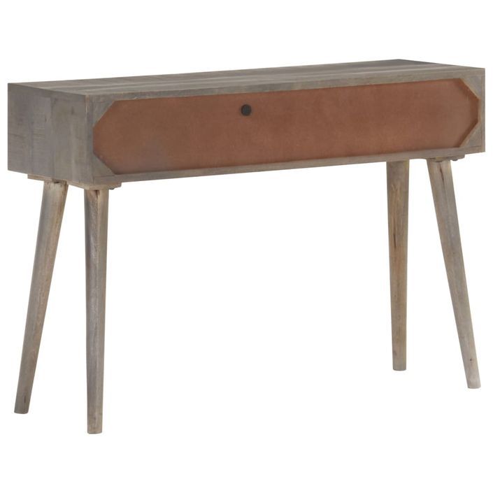 Table console Gris 110x35x75 cm Bois de manguier massif brut - Photo n°4