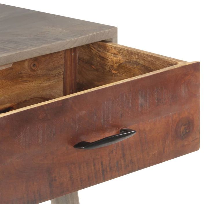 Table console Gris 110x35x75 cm Bois de manguier massif brut - Photo n°5