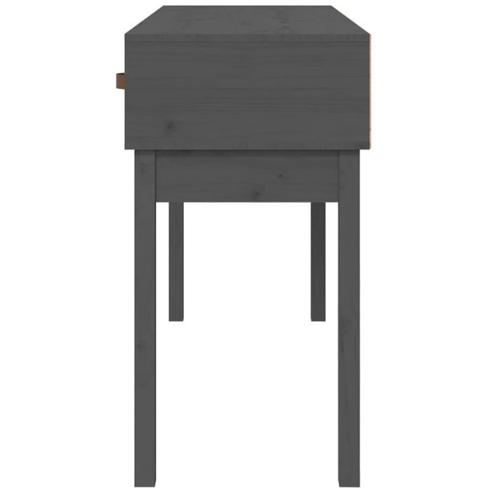 Table console Gris 114x40x75 cm Bois massif de pin - Photo n°5