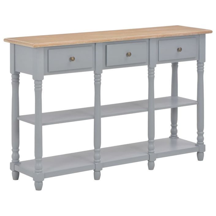 Table console Gris 120x30x76 cm MDF - Photo n°1