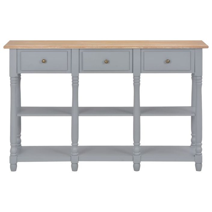 Table console Gris 120x30x76 cm MDF - Photo n°2