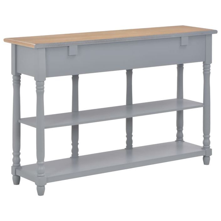 Table console Gris 120x30x76 cm MDF - Photo n°3