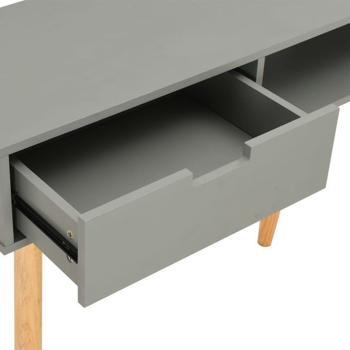 Table console Gris 80x30x72 cm Pin massif - Photo n°7