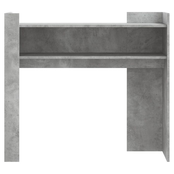 Table console gris béton 100x35x90 cm bois d'ingénierie - Photo n°4