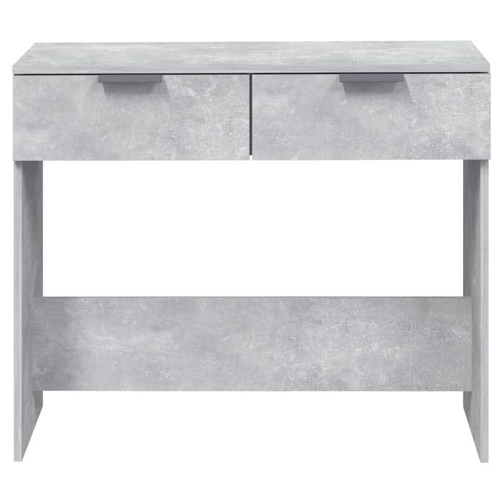 Table console Gris béton 90x36x75 cm Bois d'ingénierie - Photo n°6