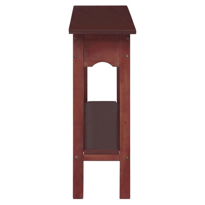Table console marron 110x30x75 cm bois massif d'acajou - Photo n°3