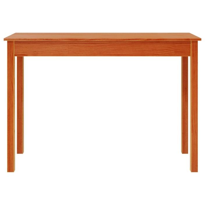 Table console marron miel 110x40x75 cm bois massif de pin - Photo n°5