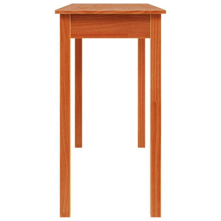 Table console marron miel 110x40x75 cm bois massif de pin - Photo n°6