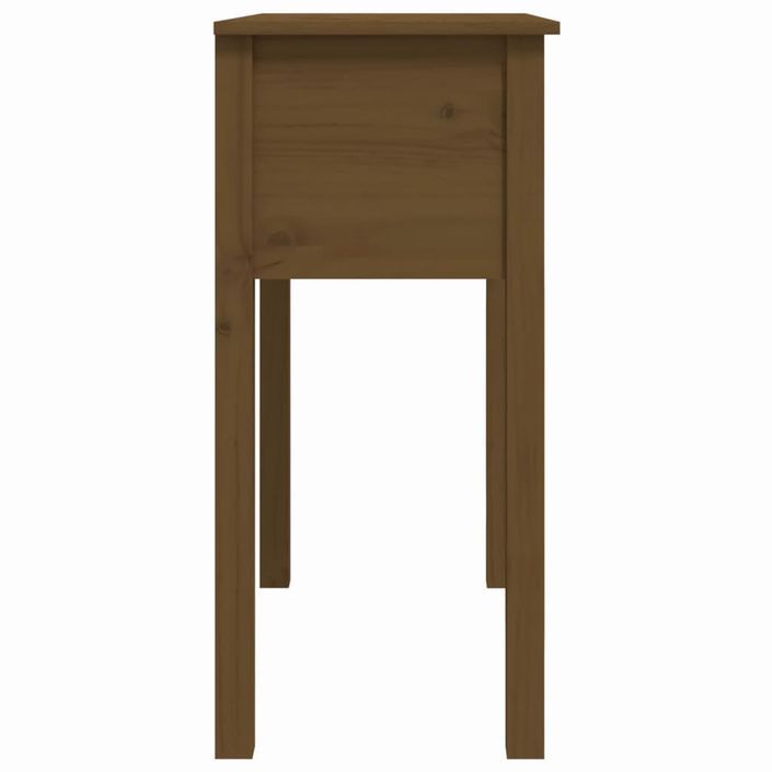 Table console Marron miel 70x35x75 cm Bois massif de pin - Photo n°8