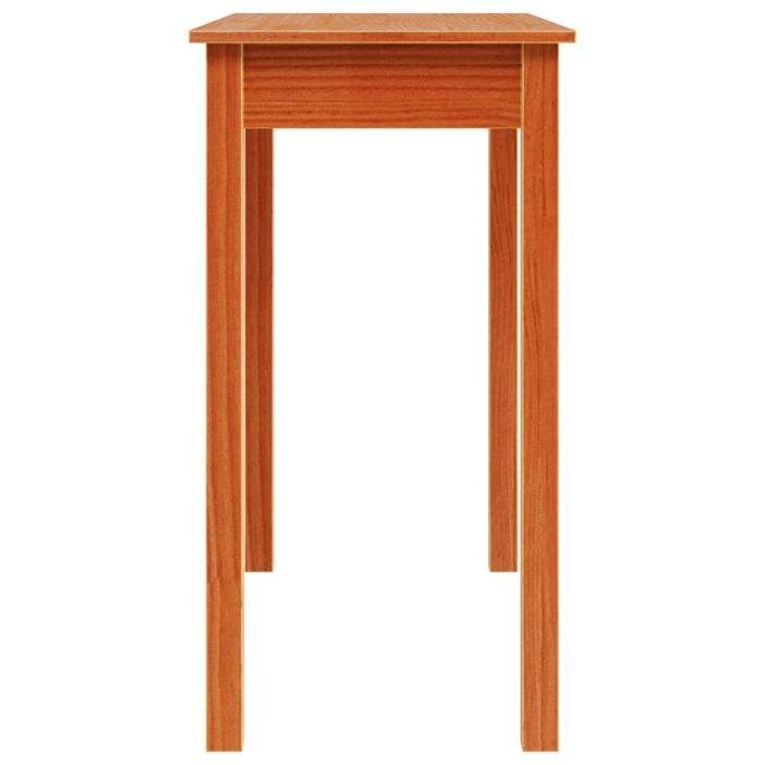 Table console marron miel 80x40x75 cm bois massif de pin - Photo n°6