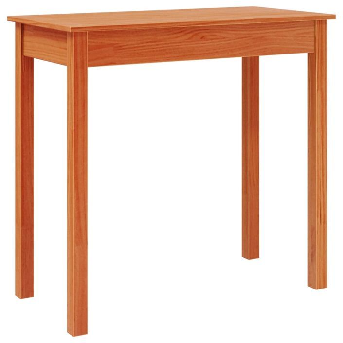 Table console marron miel 80x40x75 cm bois massif de pin - Photo n°7