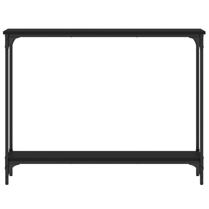 Table console noir 100x22,5x75 cm bois d'ingénierie - Photo n°4