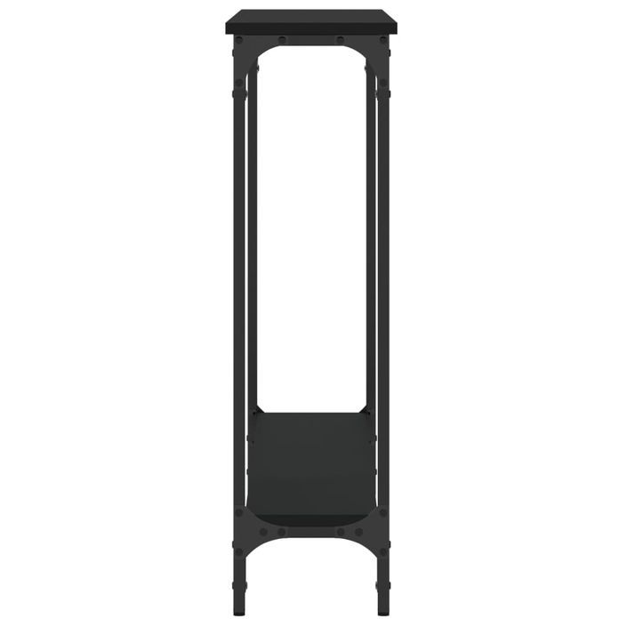 Table console noir 100x22,5x75 cm bois d'ingénierie - Photo n°5