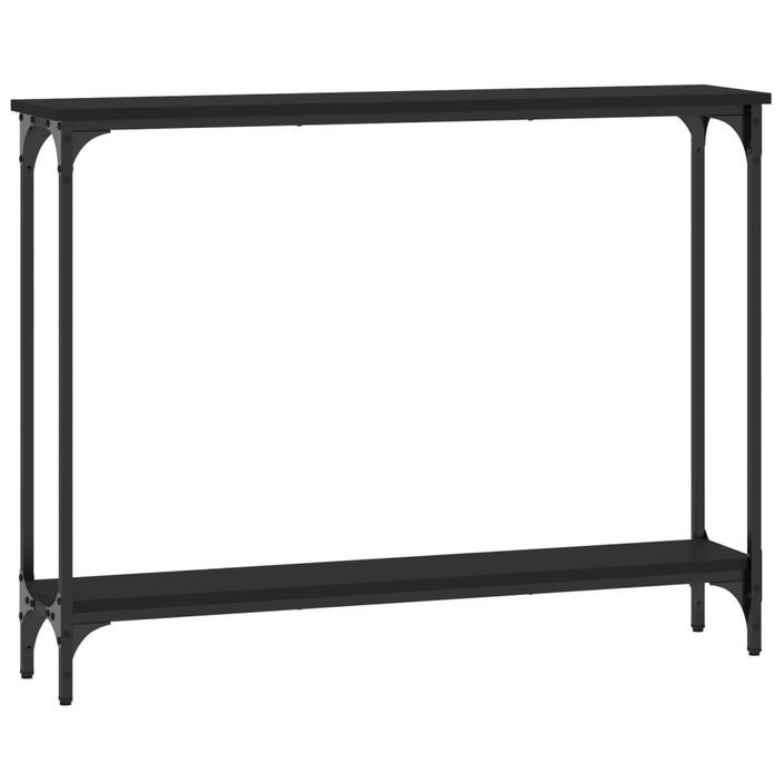 Table console noir 100x22,5x75 cm bois d'ingénierie - Photo n°6