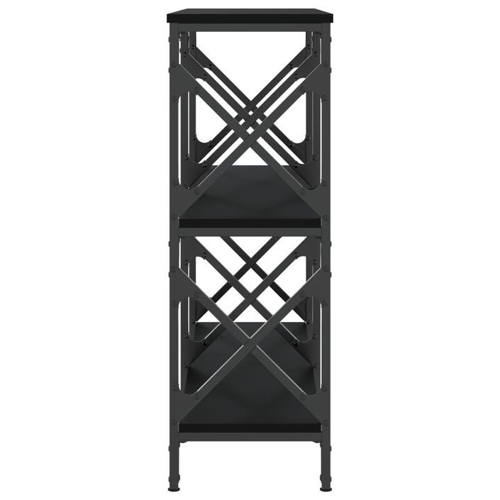 Table console noir 100x28x80,5 cm bois d'ingénierie - Photo n°5