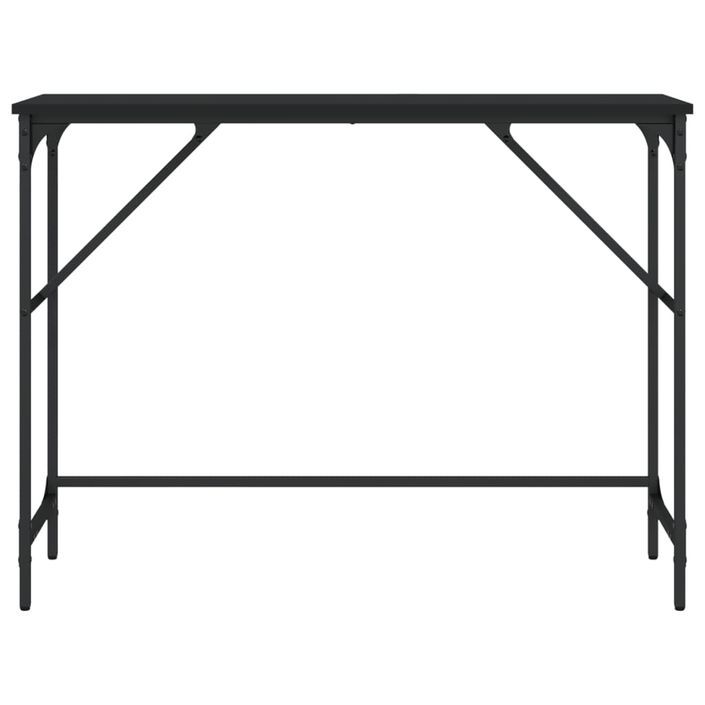 Table console noir 100x32x75 cm bois d'ingénierie - Photo n°4