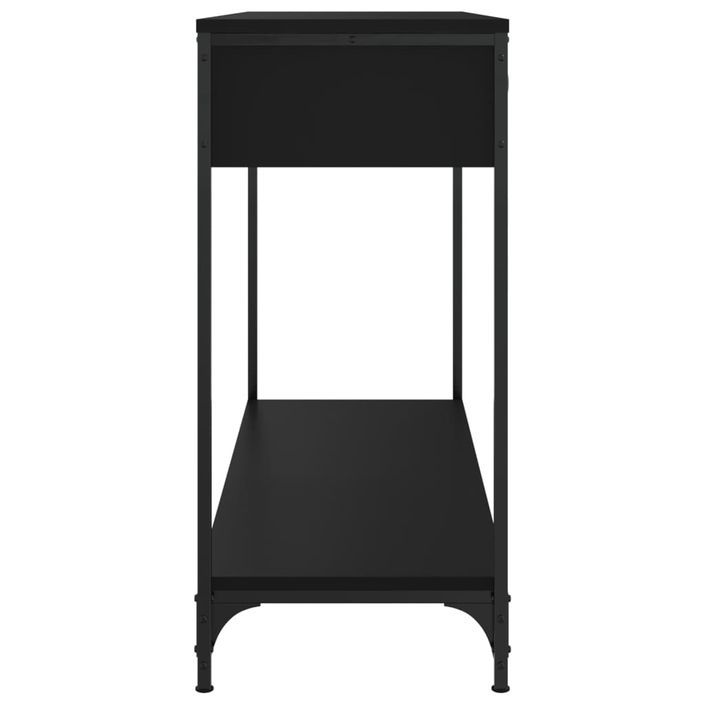Table console noir 100x34,5x75 cm bois d'ingénierie - Photo n°7