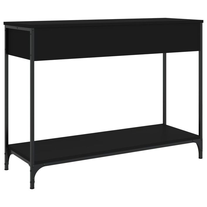 Table console noir 100x34,5x75 cm bois d'ingénierie - Photo n°8