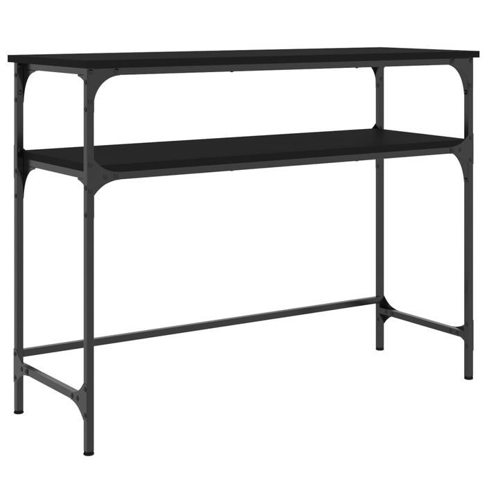Table console noir 100x35,5x75 cm bois d'ingénierie - Photo n°1