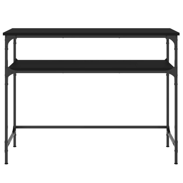 Table console noir 100x35,5x75 cm bois d'ingénierie - Photo n°4