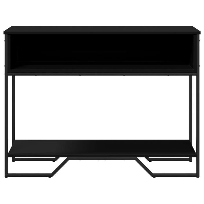 Table console noir 100x35x74,5 cm bois d'ingénierie - Photo n°4