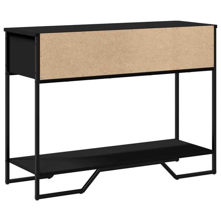 Table console noir 100x35x74,5 cm bois d'ingénierie - Photo n°6