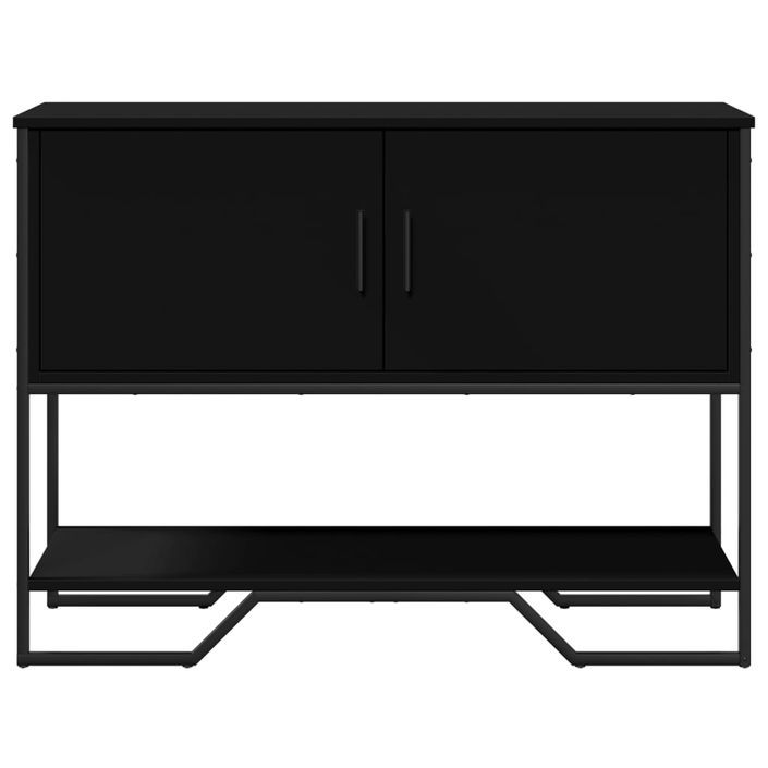 Table console noir 100x35x74,5 cm bois d'ingénierie - Photo n°4