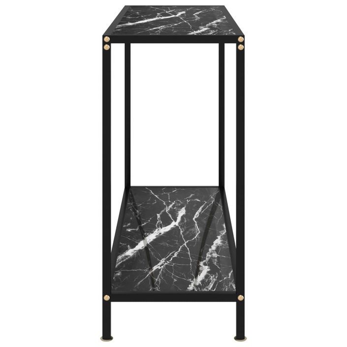 Table console Noir 100x35x75 cm Verre trempé 2 - Photo n°3