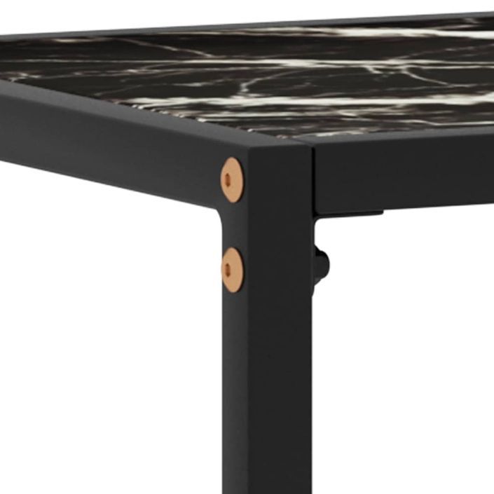 Table console Noir 100x35x75 cm Verre trempé - Photo n°5