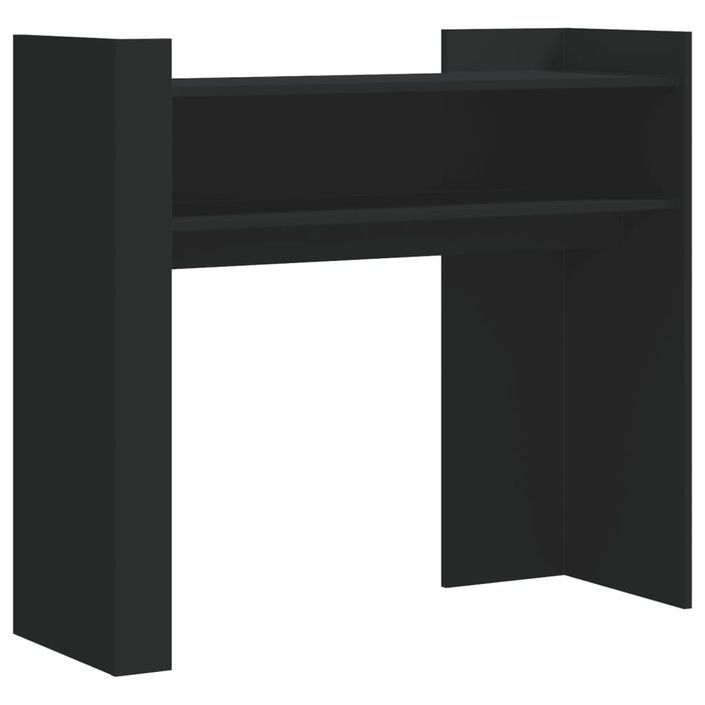 Table console noir 100x35x90 cm bois d'ingénierie - Photo n°2