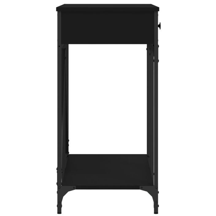 Table console noir 100x39x78,5 cm bois d'ingénierie - Photo n°7
