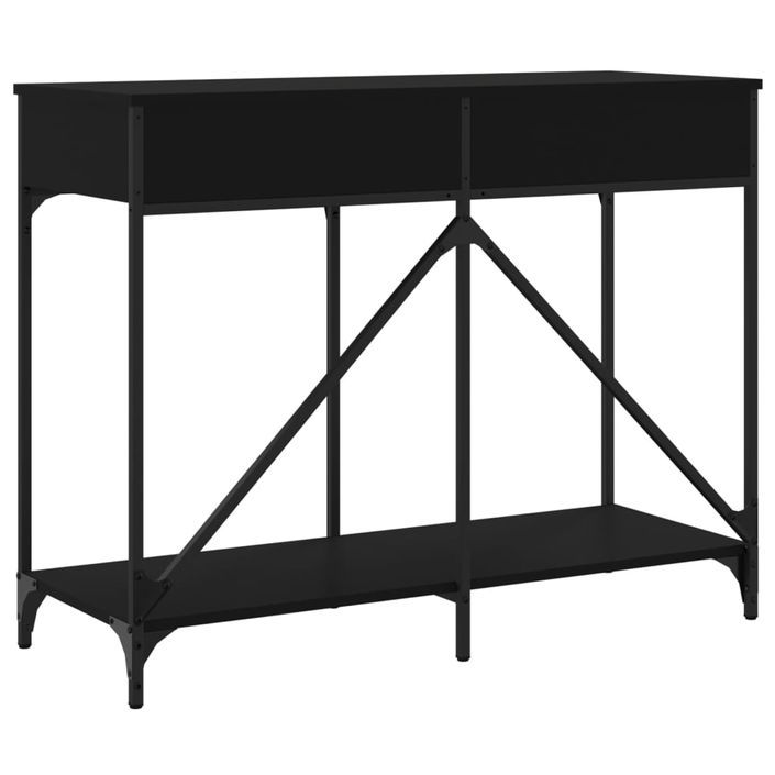 Table console noir 100x39x78,5 cm bois d'ingénierie - Photo n°8