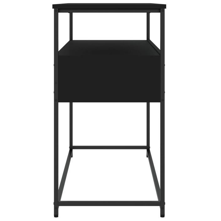 Table console noir 100x40x75 cm bois d'ingénierie - Photo n°7