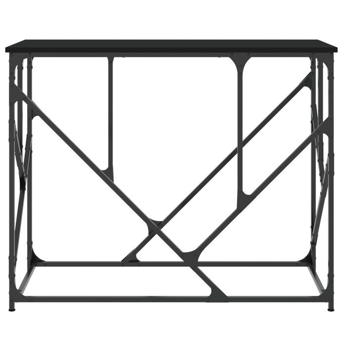 Table console noir 100x40x80 cm bois d'ingénierie - Photo n°4