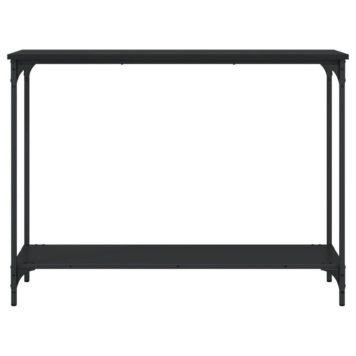 Table console noir 101x30,5x75 cm bois d'ingénierie - Photo n°4