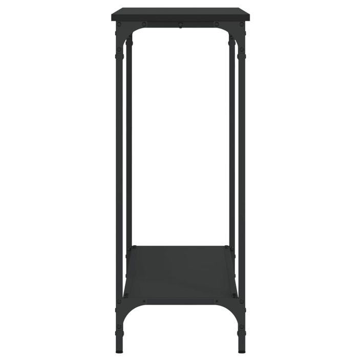 Table console noir 101x30,5x75 cm bois d'ingénierie - Photo n°5