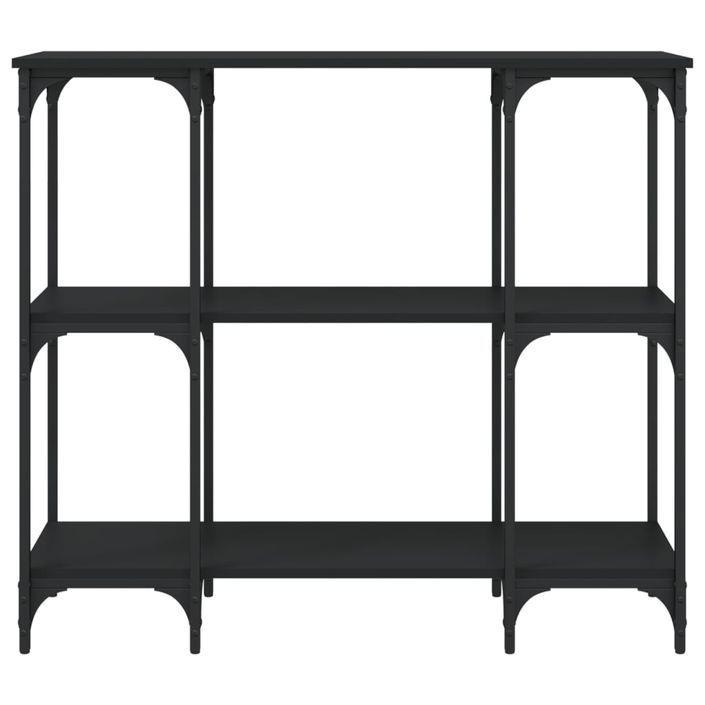 Table console noir 102x35x90 cm bois d'ingénierie - Photo n°4