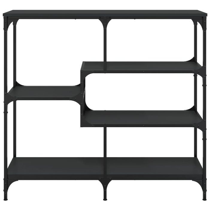 Table console noir 103x32x95 cm bois d'ingénierie - Photo n°4